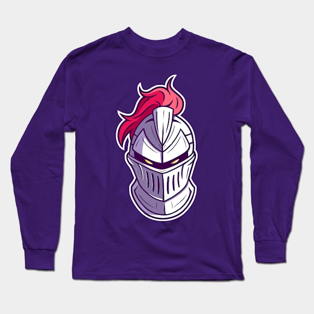 Ghost Knight Helmet Long Sleeve T-Shirt by Rodillustra